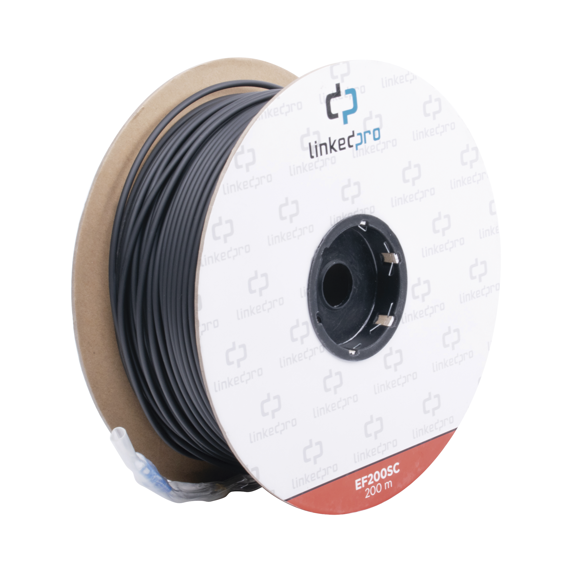 Carrete de Fibra Óptica Monomodo con Conectores SC-SC Duplex, Reforzada con Kevlar, de 200 metros Carrete de Fibra Óptica Monomodo con Conectores SC-SC Duplex, Reforzada con Kevlar, de 200 metros